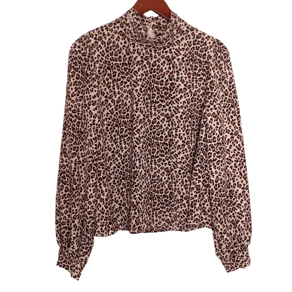 Reset by Jane Delilah Leopard Mock Neck Top